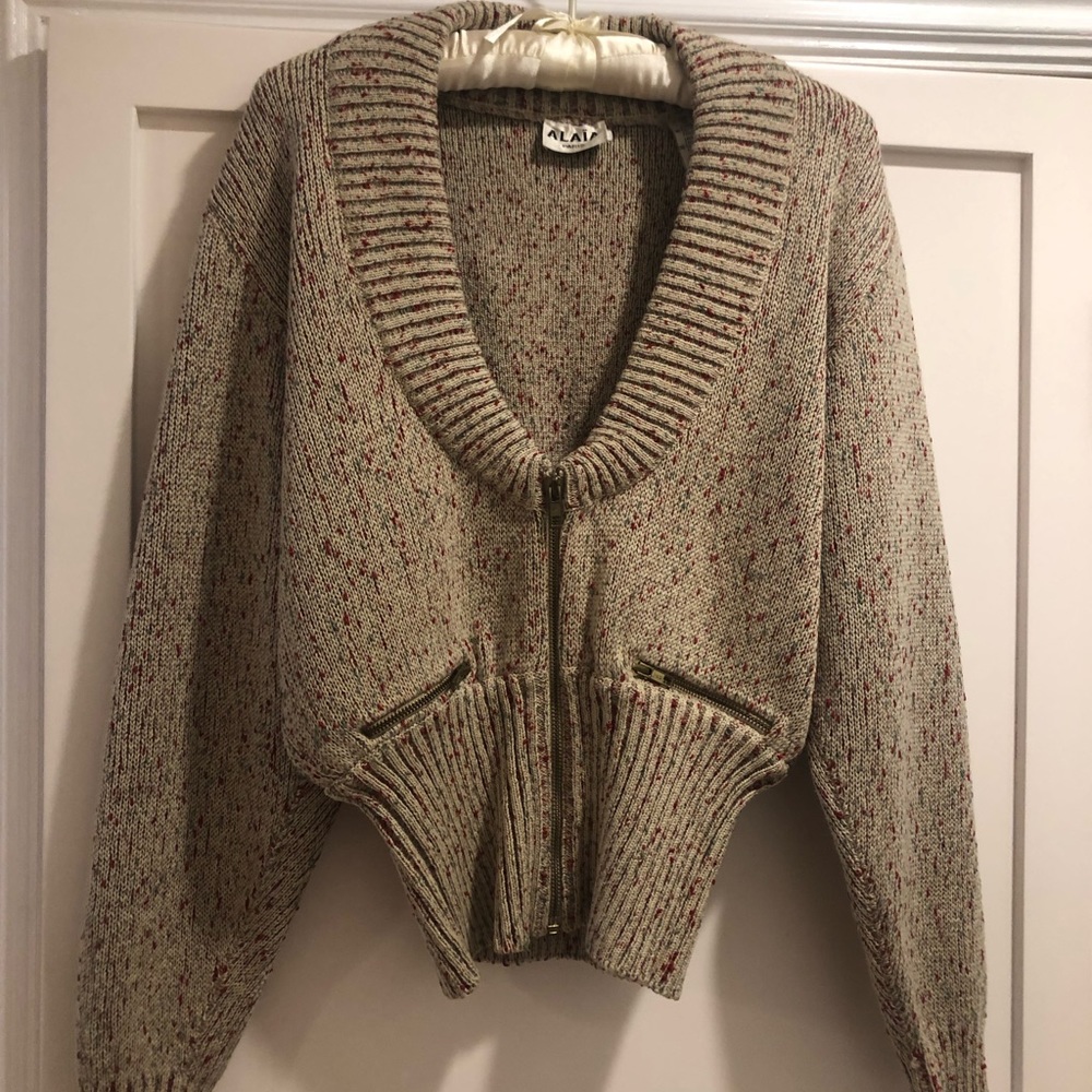 Alaia zip front Sweater, Azzedine Alaia designer